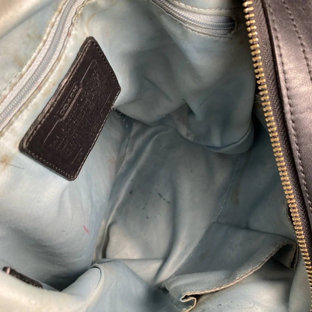 Coach Collette black Leather Hobo Bag purse